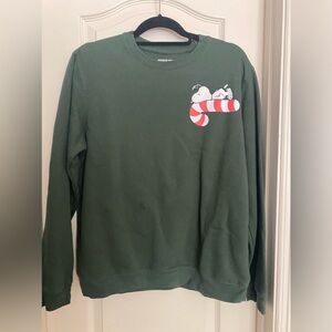 green snoopy crewneck